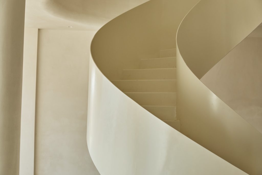 Photograph of minimalist spiral staircase