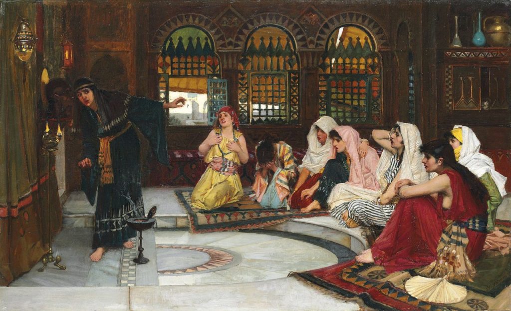 Painting by John William Waterhouse showing priestesses consulting an oracle in ancient Greece. 