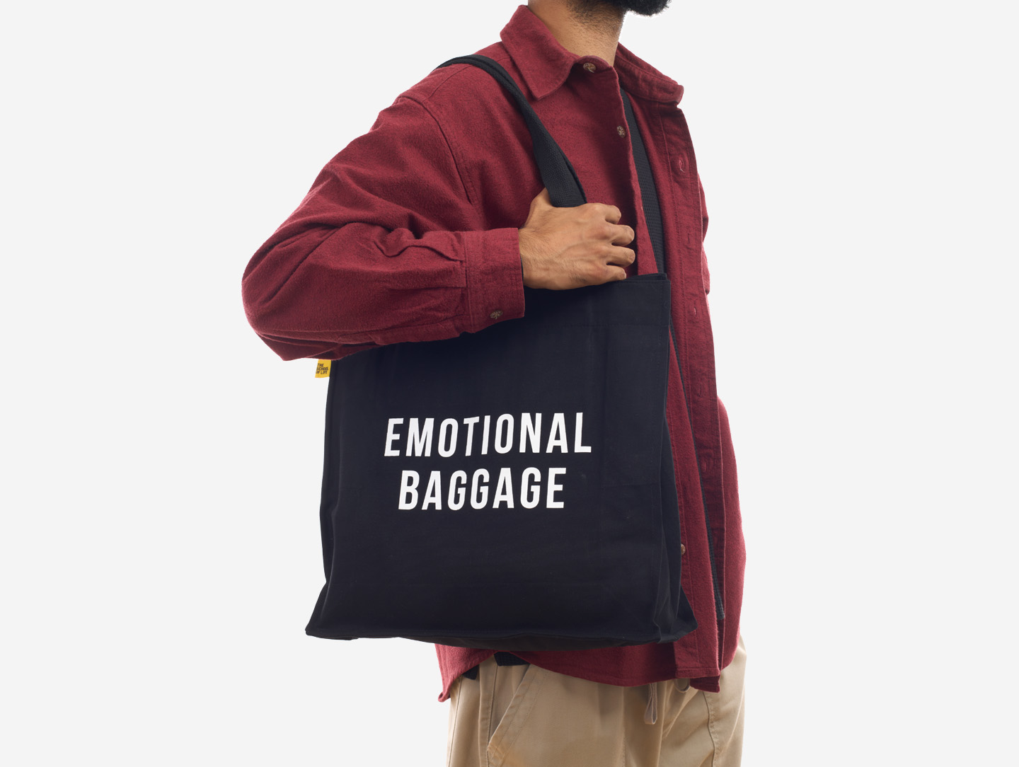 Emotional Baggage Black Tote Bag