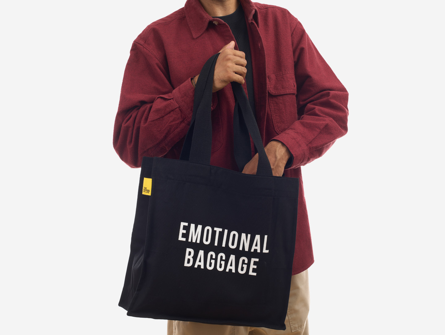 Emotional Baggage Black Tote Bag