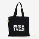 Emotional Baggage Black Tote Bag