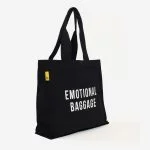 Emotional Baggage Black Tote Bag